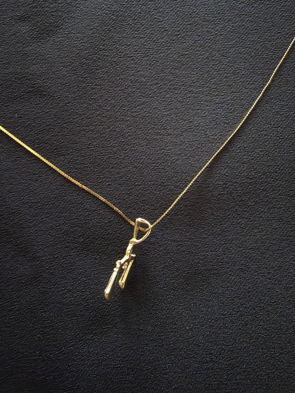 14K Gold Libra Scales of Justice Pendant Necklace 16" Box Chain Estate - Picture 11 of 13